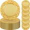 50 Pcs Antique Gold 13 Inch Embossed Rim Charger Plates for Events